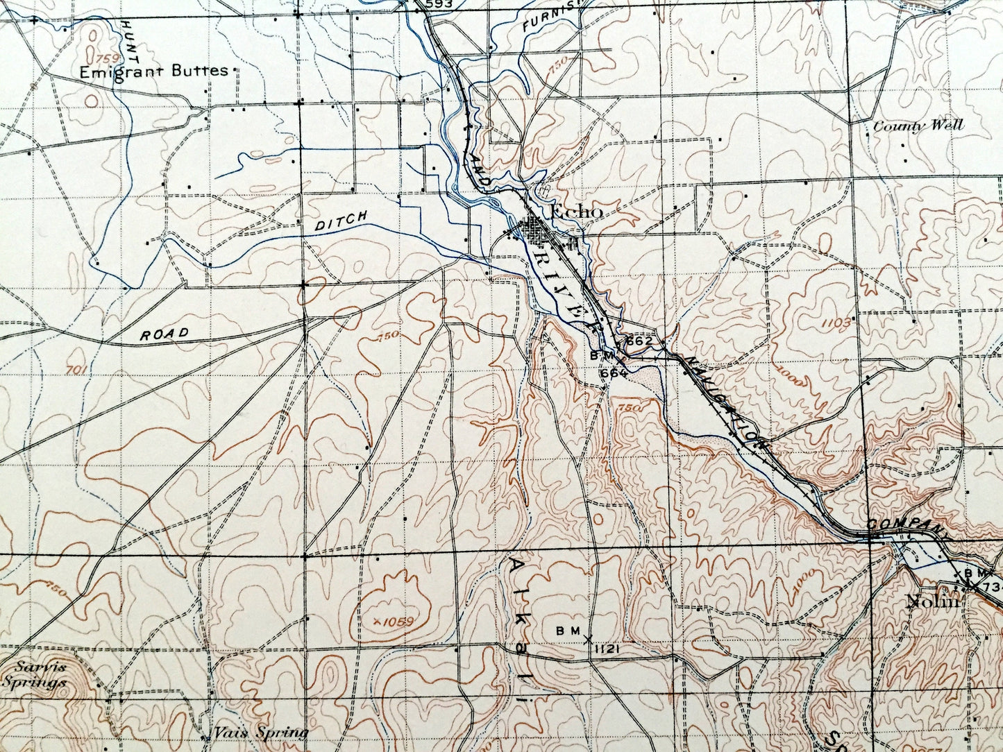 Antique Umatilla, Oregon 1908 US Geological Survey Topographic Map – Benton County, Morrow, Columbia River, Hermiston, Washington, OR WA