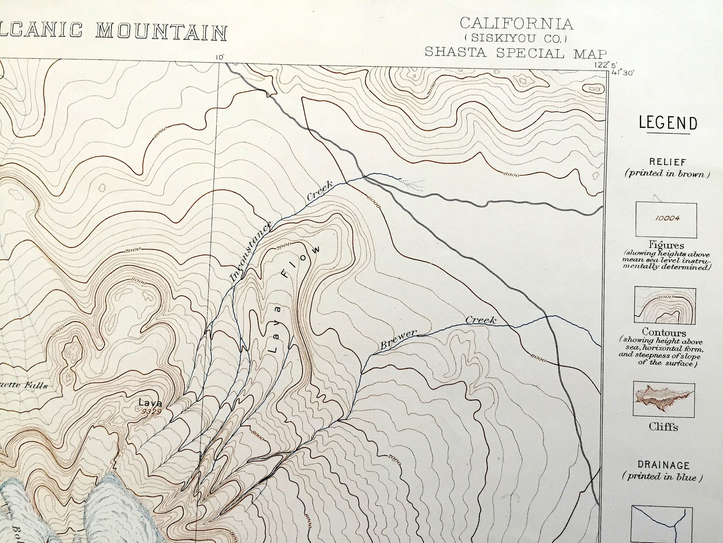Antique Mount Shasta, California 1884 US Geological Survey Topographic Map – National Forest, Mt Shasta, Berryvale, Sisson, Siskiyou, Mt, CA
