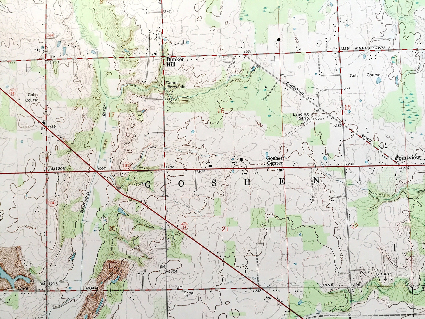 Antique Damascus, Ohio 1966 US Geological Survey Topographic Map — Mahoning, Columbiana County, Berlin, Ellsworth, Smith, Goshen, Butler, OH