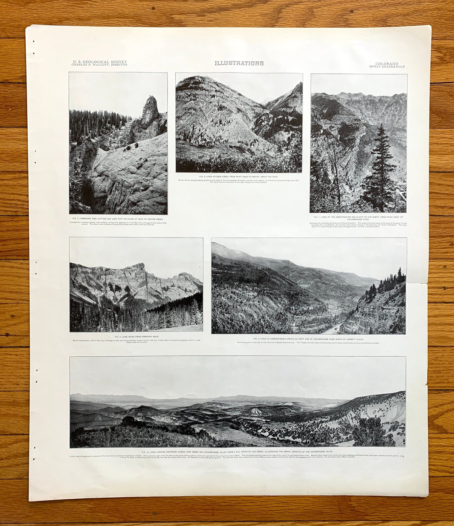 Antique Ouray, Colorado 1907 Rock Formation Photographs – US Geological Survey – Uncompahgre National Forest, Gunnison, Hinsdale County, CO
