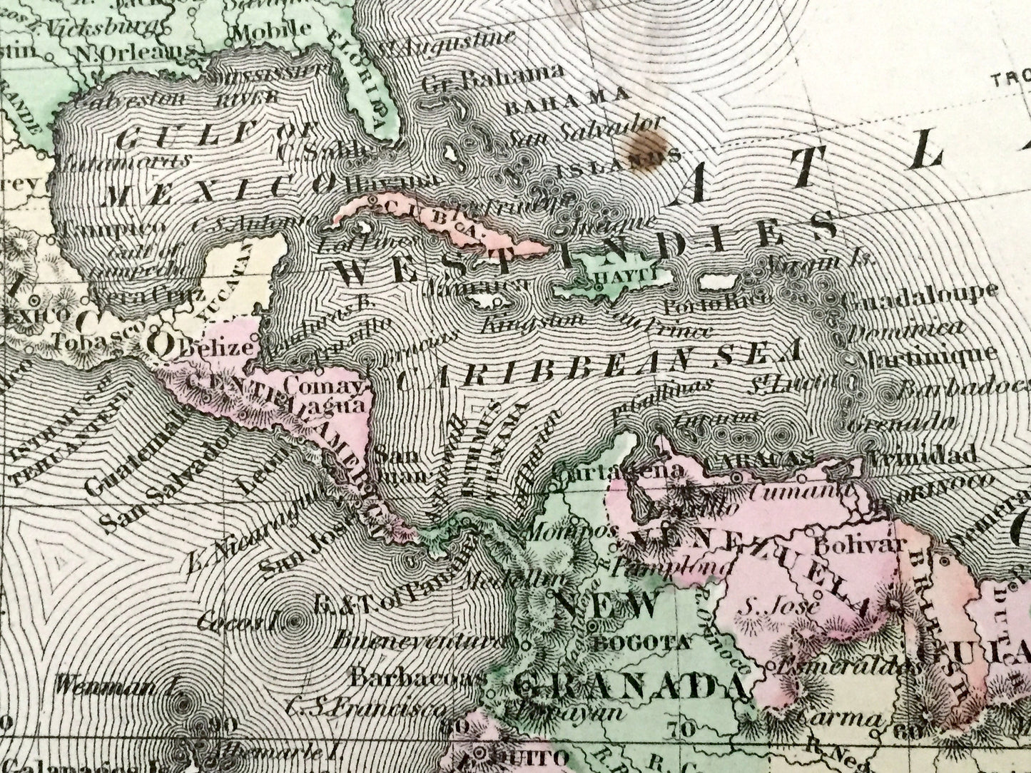 Antique 1874 Western Hemisphere Map from O.W. Gray's Atlas of United States of America and World; Stedman, Brown & Lyon – USA, Globe, Earth