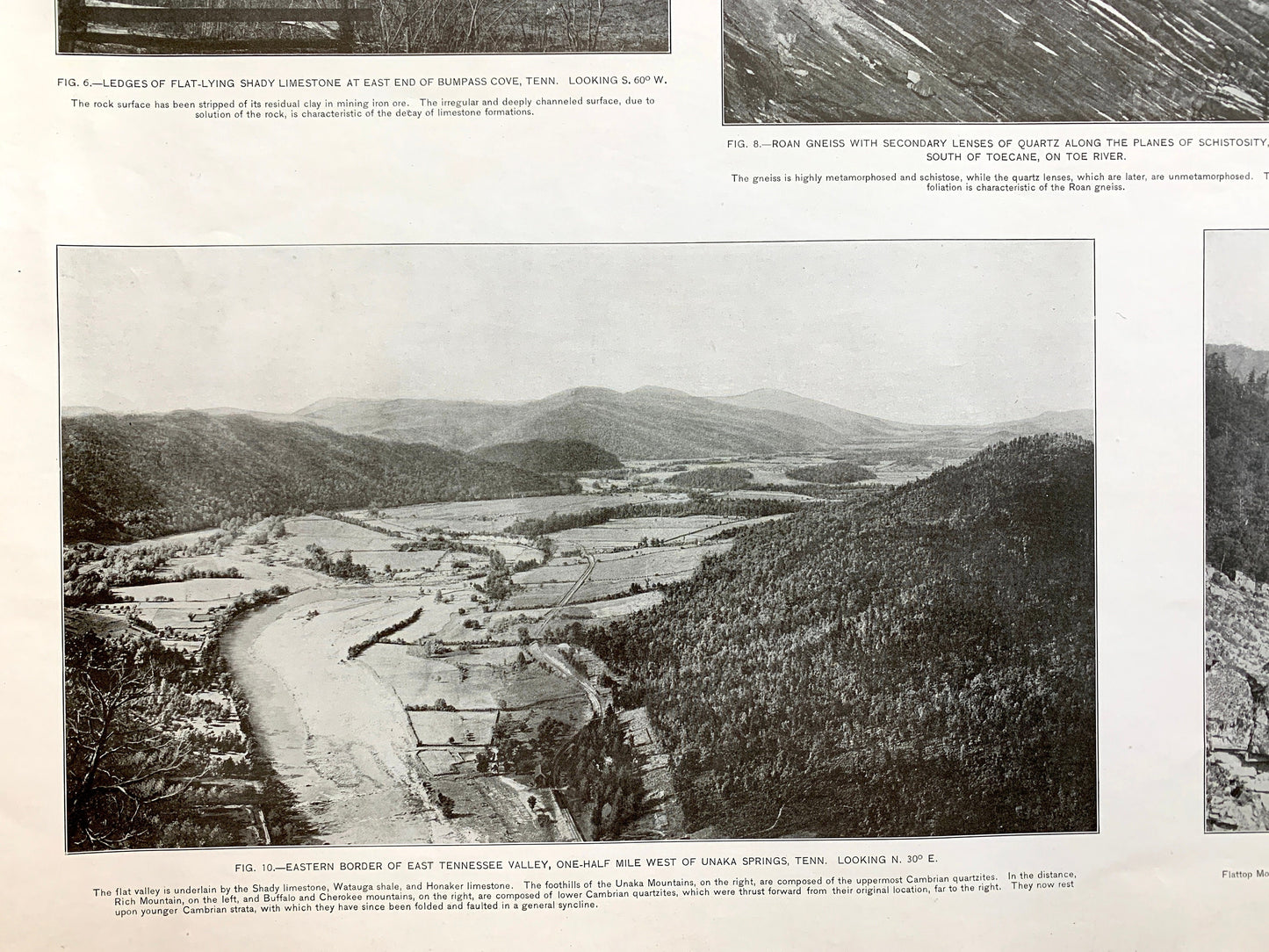 Antique Roan Mountain, Tennessee 1907 Rock Formation Photographs Illustrations – US Geological Survey – Elizabethton, Johnson City, TN