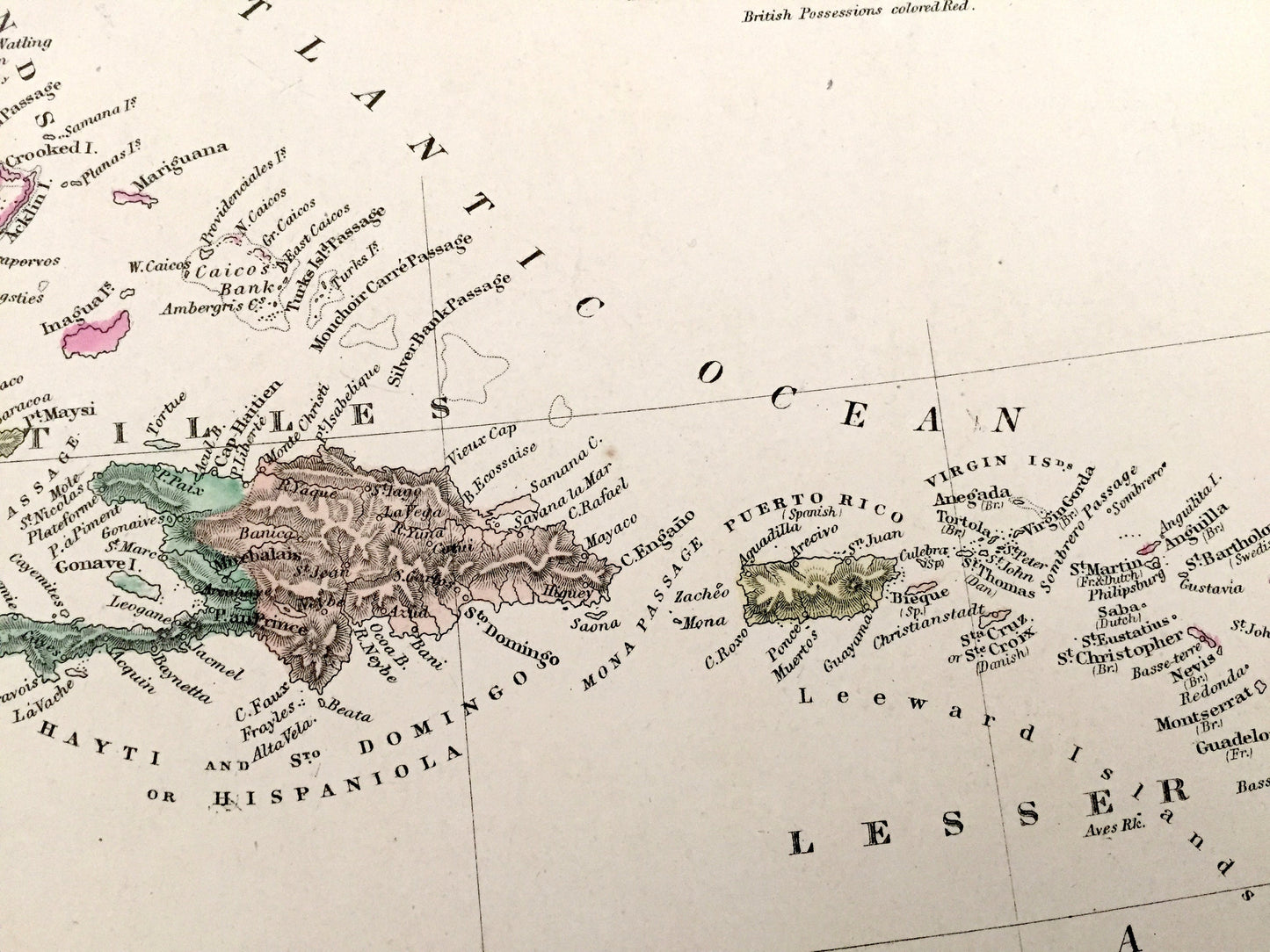Antique 1874 West Indies and Central America / Mexico Map from OW Gray's Atlas of United States of America; Stedman, Brown, Lyon – Caribbean