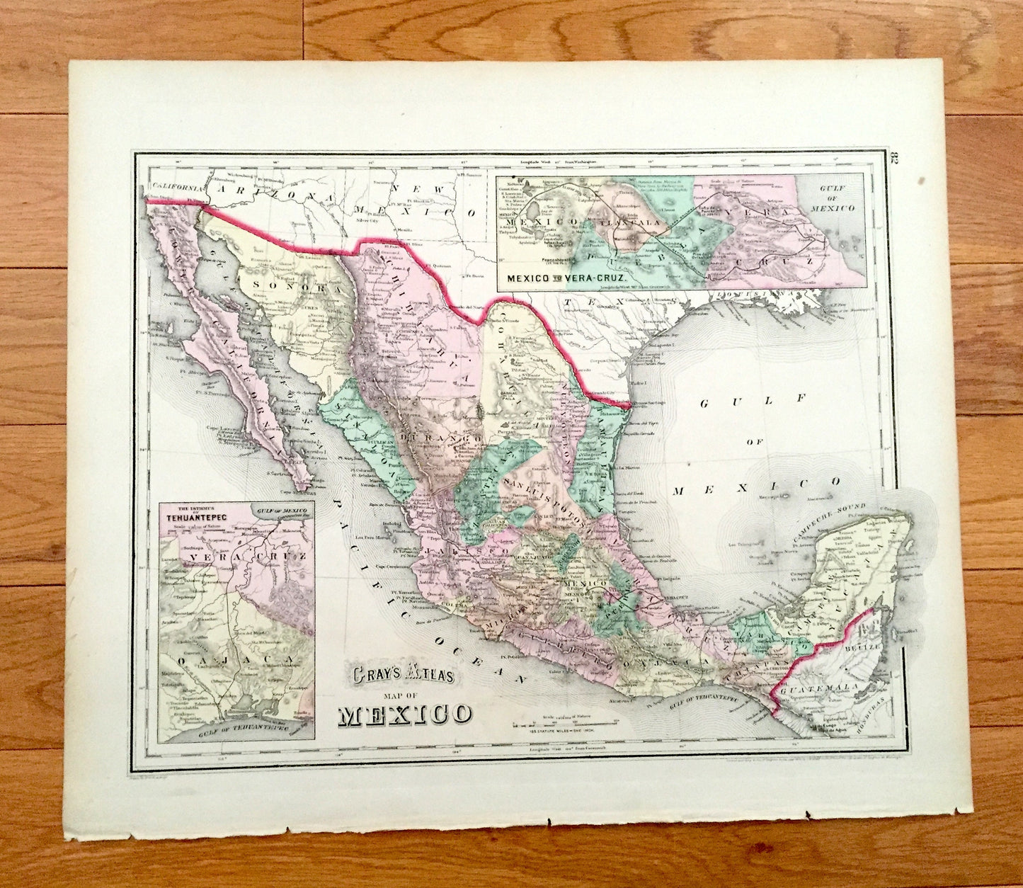 Antique 1874 West Indies and Central America / Mexico Map from OW Gray's Atlas of United States of America; Stedman, Brown, Lyon – Caribbean