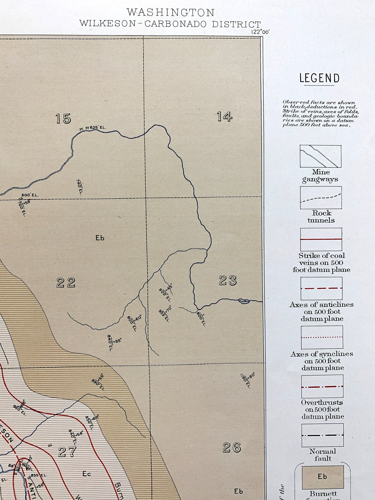Antique Wilkeson, Washington 1899 US Geological Survey Topographic Map – Carbonado, Fairfax, Carbon River, Pierce County, Gleason Hill WA