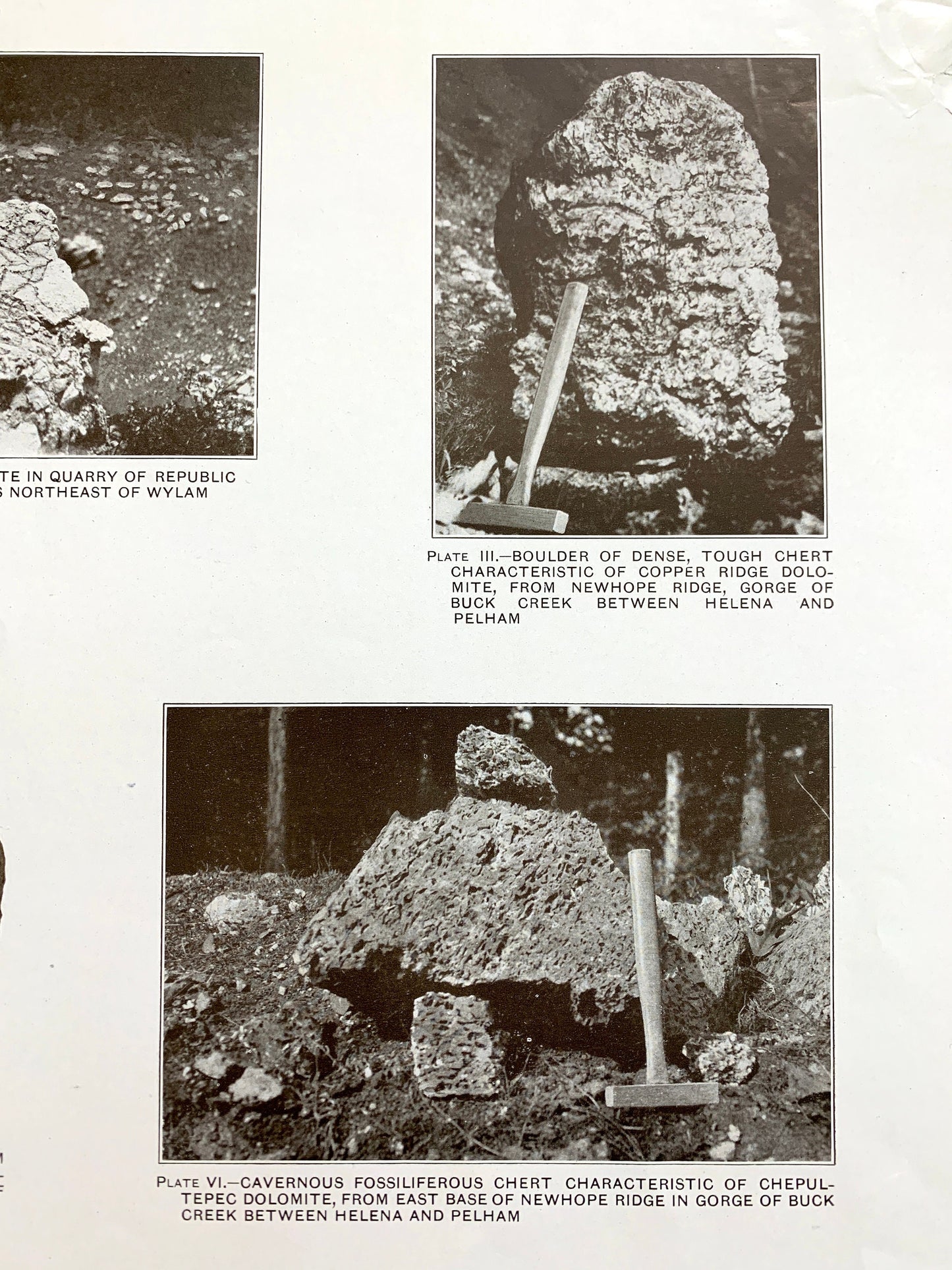 Antique 1927 Vandiver-Bessemer, Alabama Rock Formation Photographs – US Geological Survey – Shale, Sandstone, Jefferson, Shelby County, AL