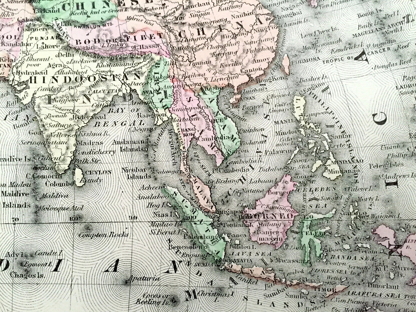 Antique 1874 Eastern Hemisphere Map from O.W. Gray's Atlas of United States of America and World; Stedman, Brown & Lyon – Asia, Africa Earth
