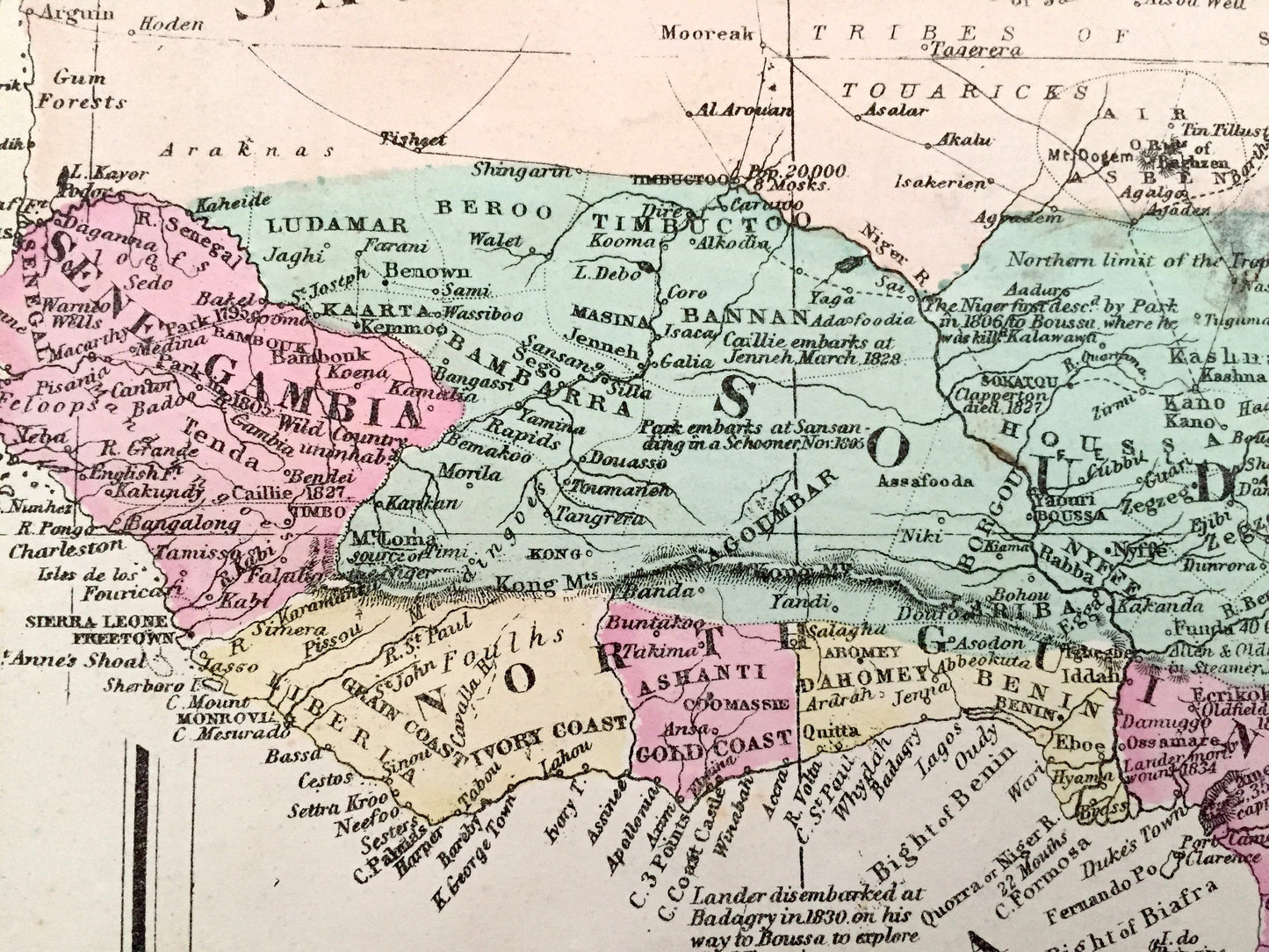 Antique 1874 Africa and Europe Map from O.W. Gray's Atlas of United States of America; Stedman, Brown & Lyon – Sudan, Sahara, Congo, Egypt