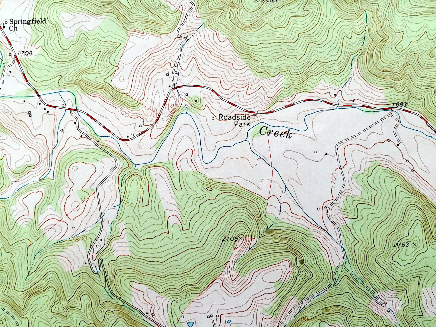 Antique Greenville, West Virginia 1971 US Geological Survey Topographic Map – Summers, Monroe County, Talcott, Forest Hill, Wolf Creek, WV