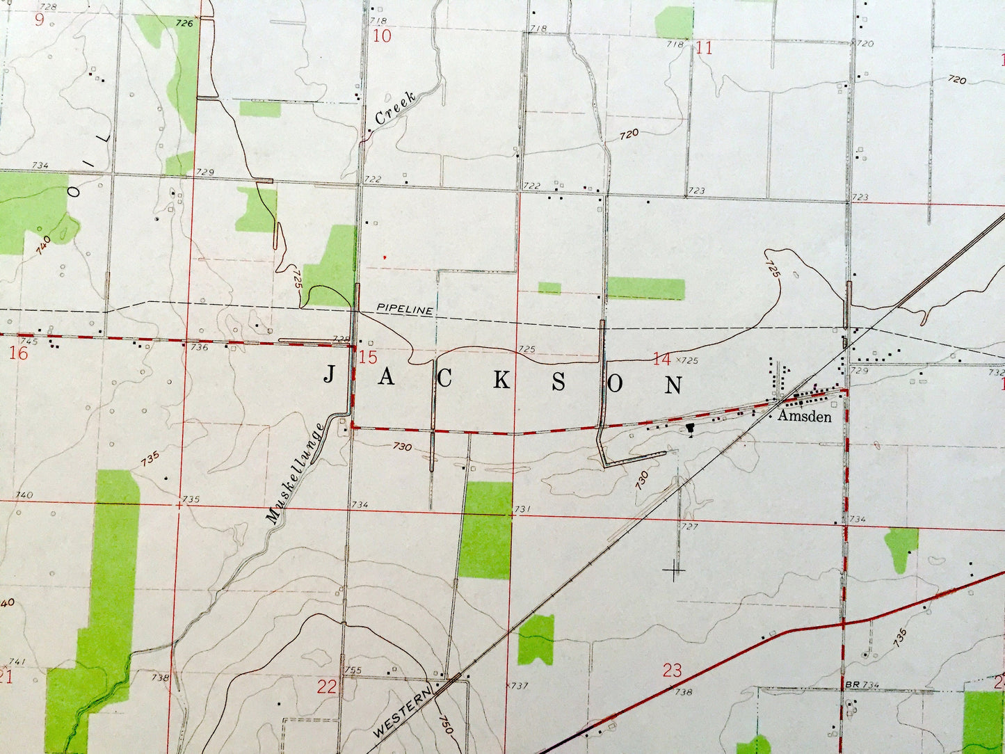Antique Bascom, Ohio 1960 US Geological Survey Topographic Map — Seneca County, Jackson, Liberty, Loudon, Hopewell, Kansas, Amsden, Iler, OH
