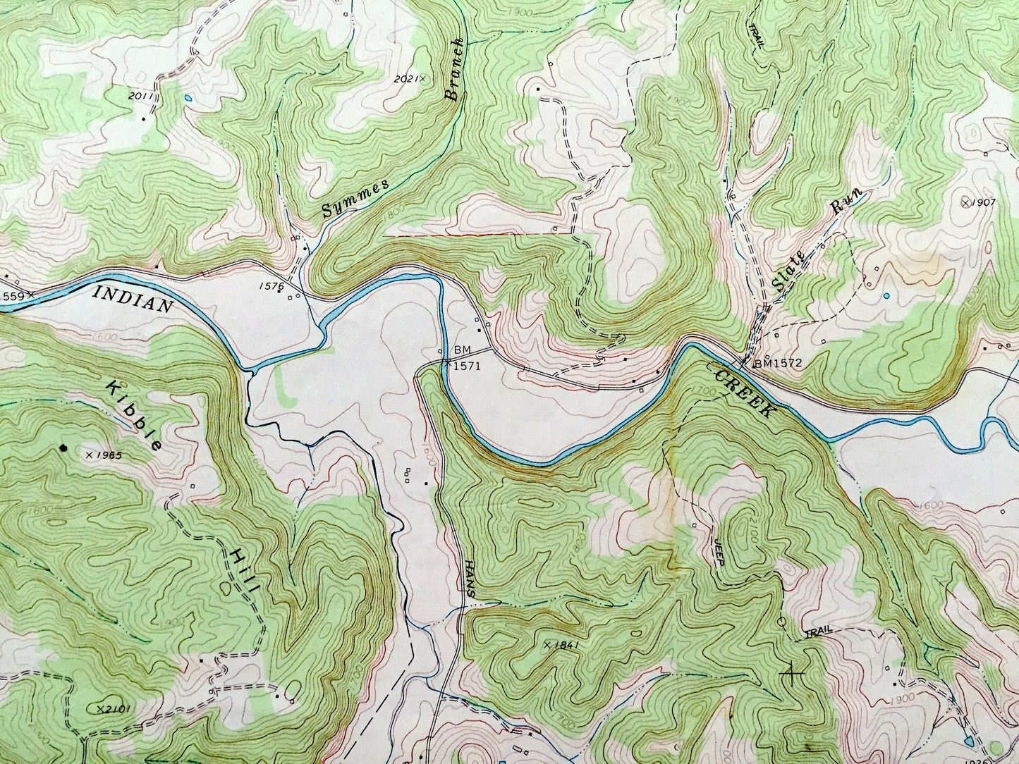 Antique Greenville, West Virginia 1971 US Geological Survey Topographic Map – Summers, Monroe County, Talcott, Forest Hill, Wolf Creek, WV