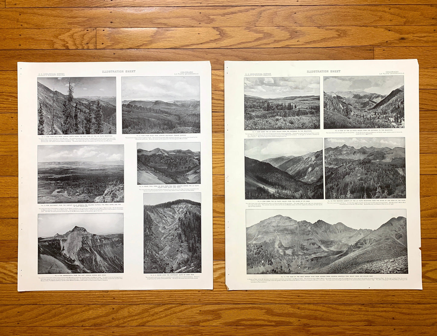 Antique 1899 La Plata, Colorado Rock Formation Photographs – US Geological Survey – Montezuma County, San Juan National Forest CO