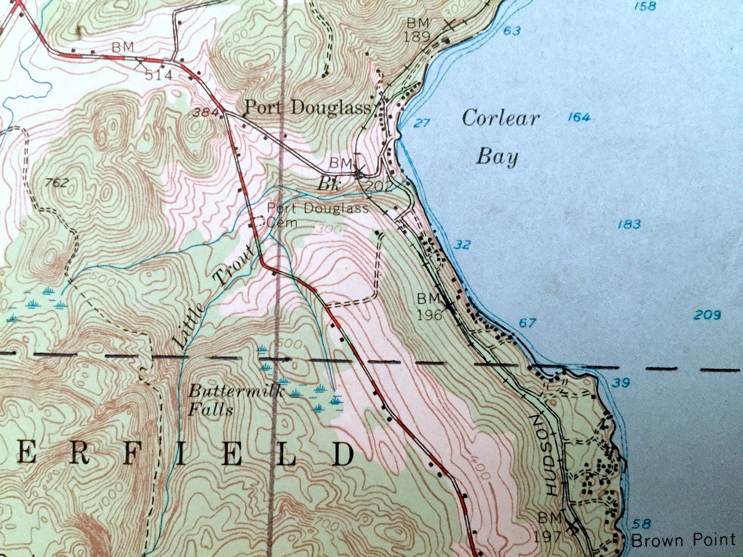 Antique Willsboro, New York 1956 US Geological Survey Topographic Map – Lake Champlain, Adirondacks, Essex, Chittenden Burlington Addison NY