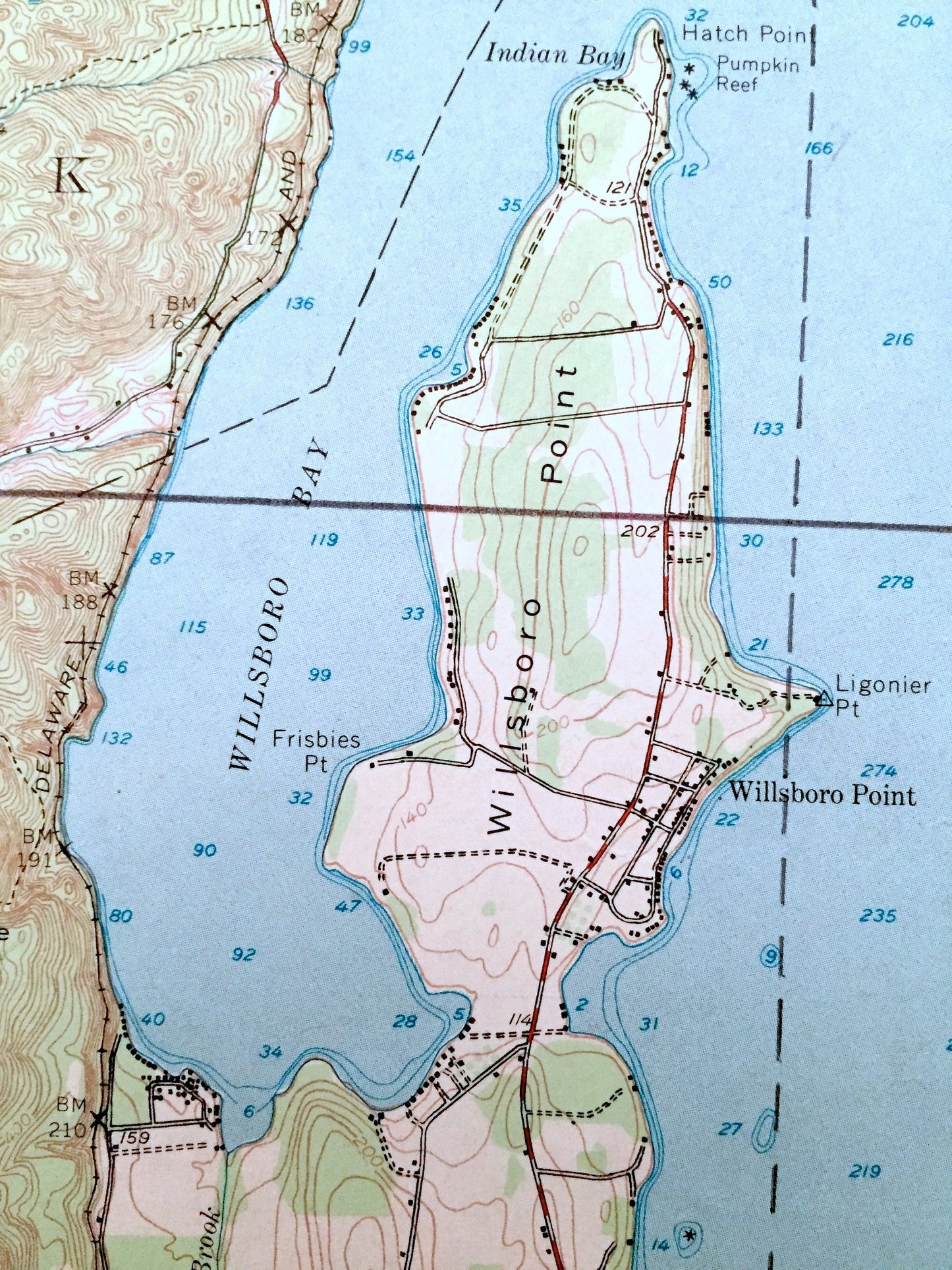 Antique Willsboro, New York 1956 US Geological Survey Topographic Map – Lake Champlain, Adirondacks, Essex, Chittenden Burlington Addison NY