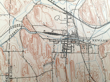 Antique Palmyra, New York 1902 US Geological Survey Topographic Map – Wayne County, Williamson, Sodus, Marion, Arcadia, Lyons, Manchester NY