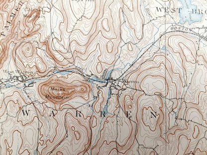 Antique Brookfield, Massachusetts 1893 US Geological Survey Topographic Map – Sturbridge, Ware, Palmer, Brinfield, Southbridge, Union, MA CT