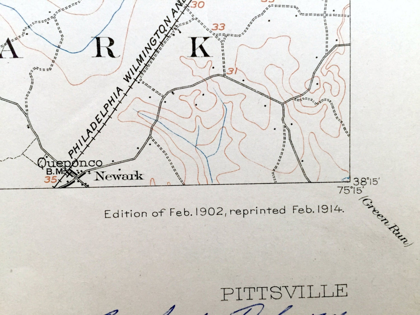 Antique Pittsville, Maryland 1902 US Geological Survey Topographic Map – Wicomico, Worcester, Sussex County, Delaware, Parsonburg, MD