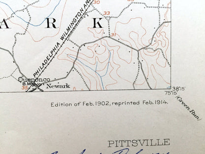 Antique Pittsville, Maryland 1902 US Geological Survey Topographic Map – Wicomico, Worcester, Sussex County, Delaware, Parsonburg, MD