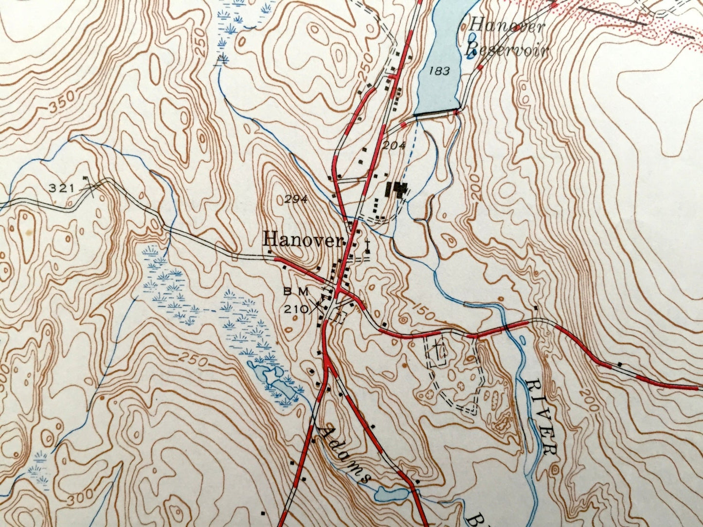 Antique Scotland, Connecticut 1946 US Geological Survey Topographic Map – Shetucket River, Windham County, Canterbury, Sprague, Lisbon, CT