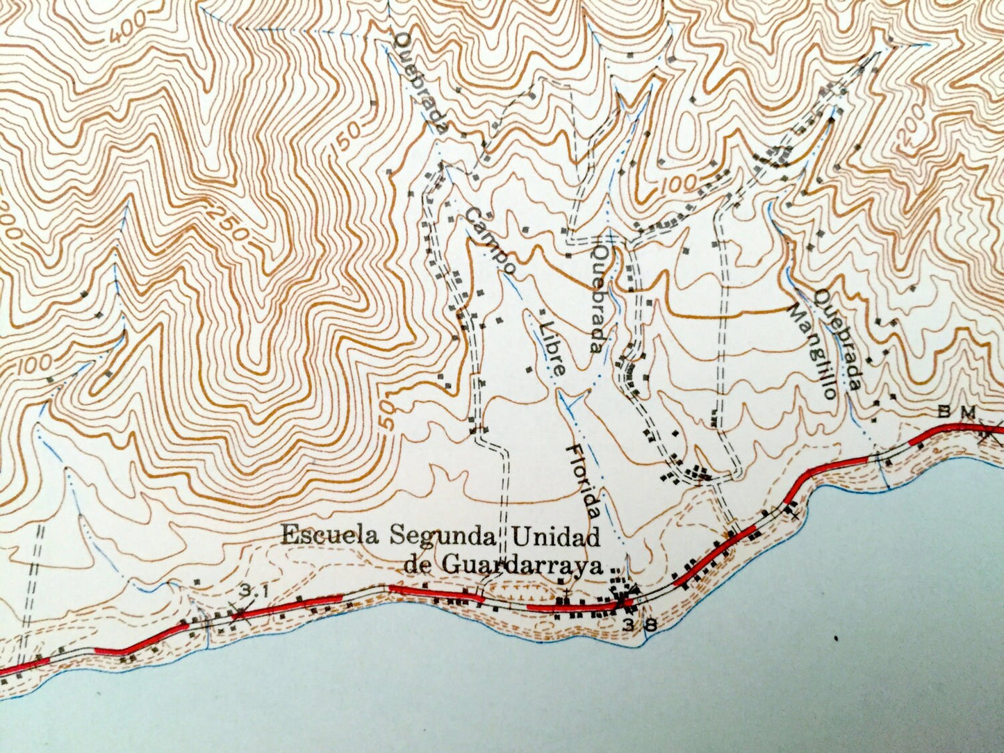 Antique Punta Tuna, Puerto Rico 1945 US Geological Survey Topographic Map – Mar Caribe, Maunabo, Patillas, San Isidro, Punta Viento Hueca PR