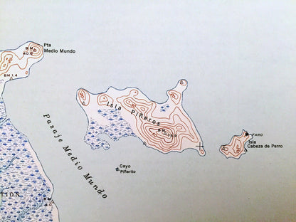 Antique Punta Puerca, Puerto Rico 1946 US Geological Survey Topographic Map – Vieques Sound & Passage, Piñeros, Medio Mundo, Cabras, Ceiba