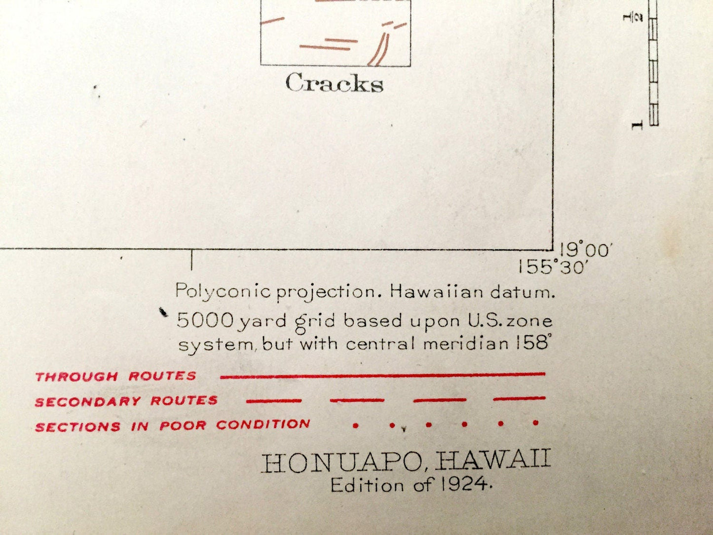 Antique Honuapo, Hawaii 1924 US Geological Survey Topographic Map – Kua District, Hilea, Naalehu, Kolukahi, Punaluu, Ninole, Waiohinu, HI