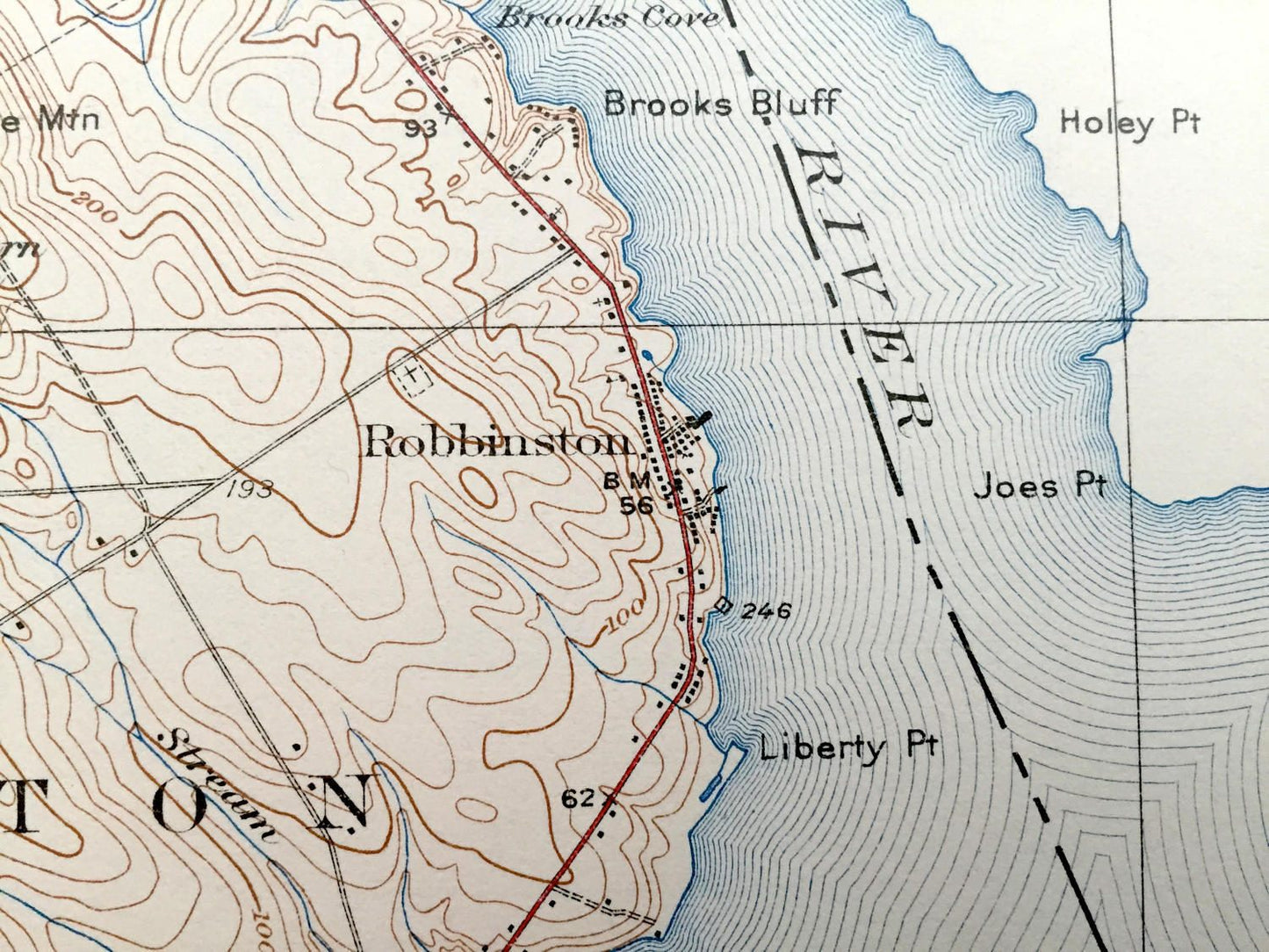 Antique Robbinston, Maine 1931 US Geological Survey Topographic Map – Washington County, Calais, Boyden Lake, Pennamaquan, St Croix River ME