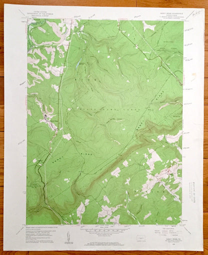 Antique Sandy Ridge, Pennsylvania 1958 US Geological Survey Topographic Map – Rush, Moshannon, Taylor, PA State Game Lands, Worth