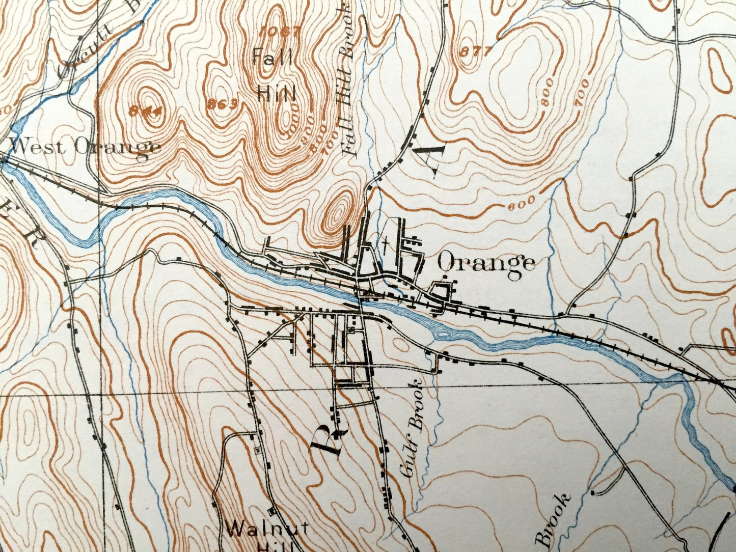 Antique Warwick, Massachusetts 1935 US Geological Survey Topographic Map – Northfield, Erving, Orange, Wendell Winchester Franklin County MA