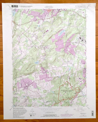 Antique Mendham, New Jersey 1954 US Geological Survey Topographic Map – Randolph, Harding, Morris, Denville, Mine Hill, Mount Freedom, NJ