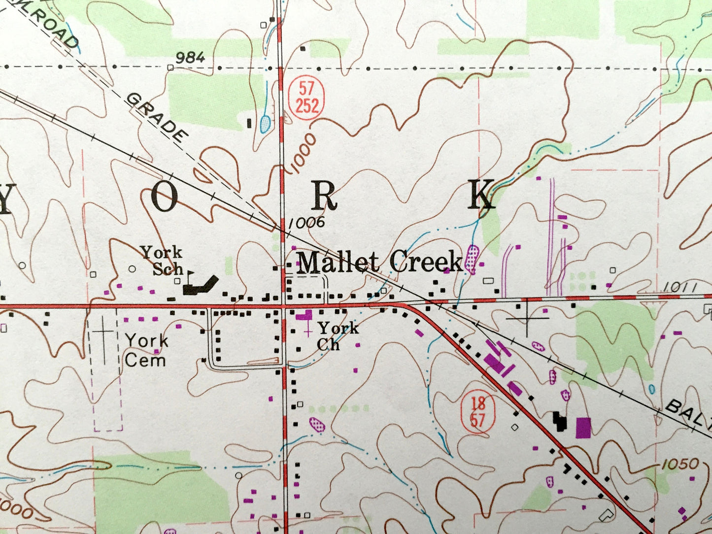 Antique Mallet Creek, Ohio 1961 US Geological Survey Topographic Map – Grafton, Liverpool, Abbeyville, Lafayette, Litchfield, Medina