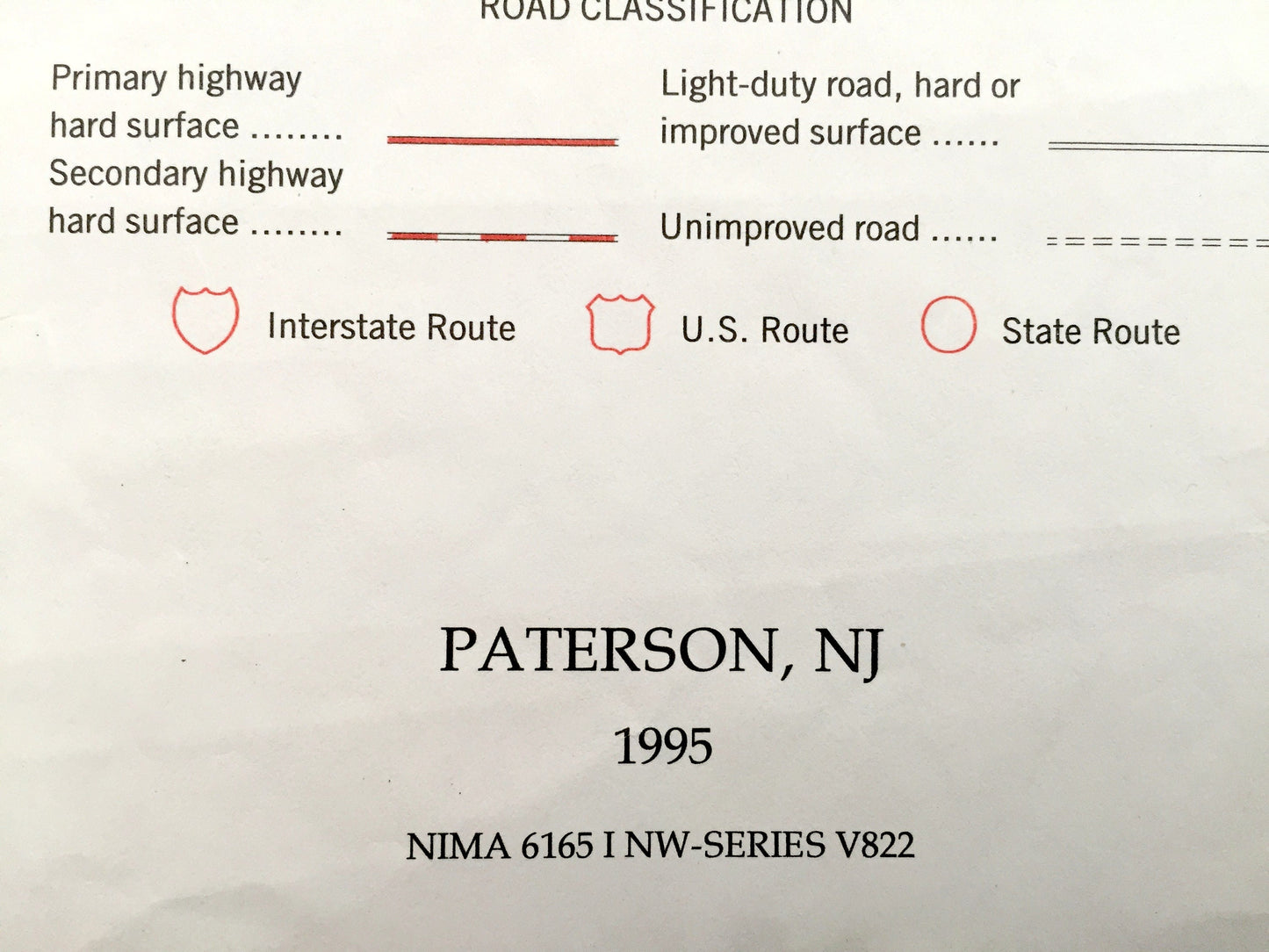 Antique Paterson, New Jersey 1995 US Geological Survey Topographic Map – Wayne, Little Falls, Hawthorne, Fair Lawn, Ridgewood, Clifton, NJ