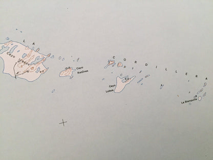 Antique Cayo Icacos, Puerto Rico 1945 US Geological Survey Topographic Map – Fajardo, La Cardillera, Pasaje de San Juan, Cabezas, Vieques PR