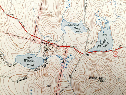 Antique Plainfield, Massachusetts 1948 US Geological Survey Topographic Map – Savoy, Hawley, Charlemont, Kings Corner, Windsor Pond, MA