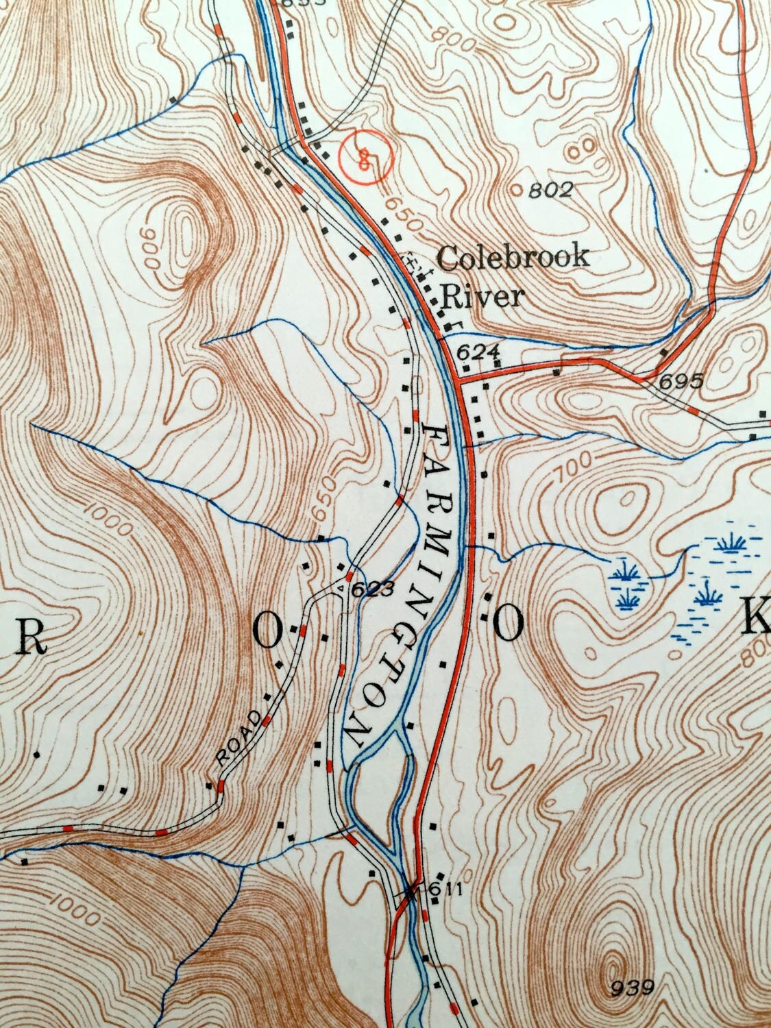 Antique Tolland Center, Massachusetts 1948 US Geological Survey Topographic Map – Sandisfield, New Boston, North Colebrook, Hartland, MA