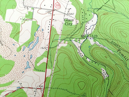 Antique Sandy Ridge, Pennsylvania 1958 US Geological Survey Topographic Map – Rush, Moshannon, Taylor, PA State Game Lands, Worth