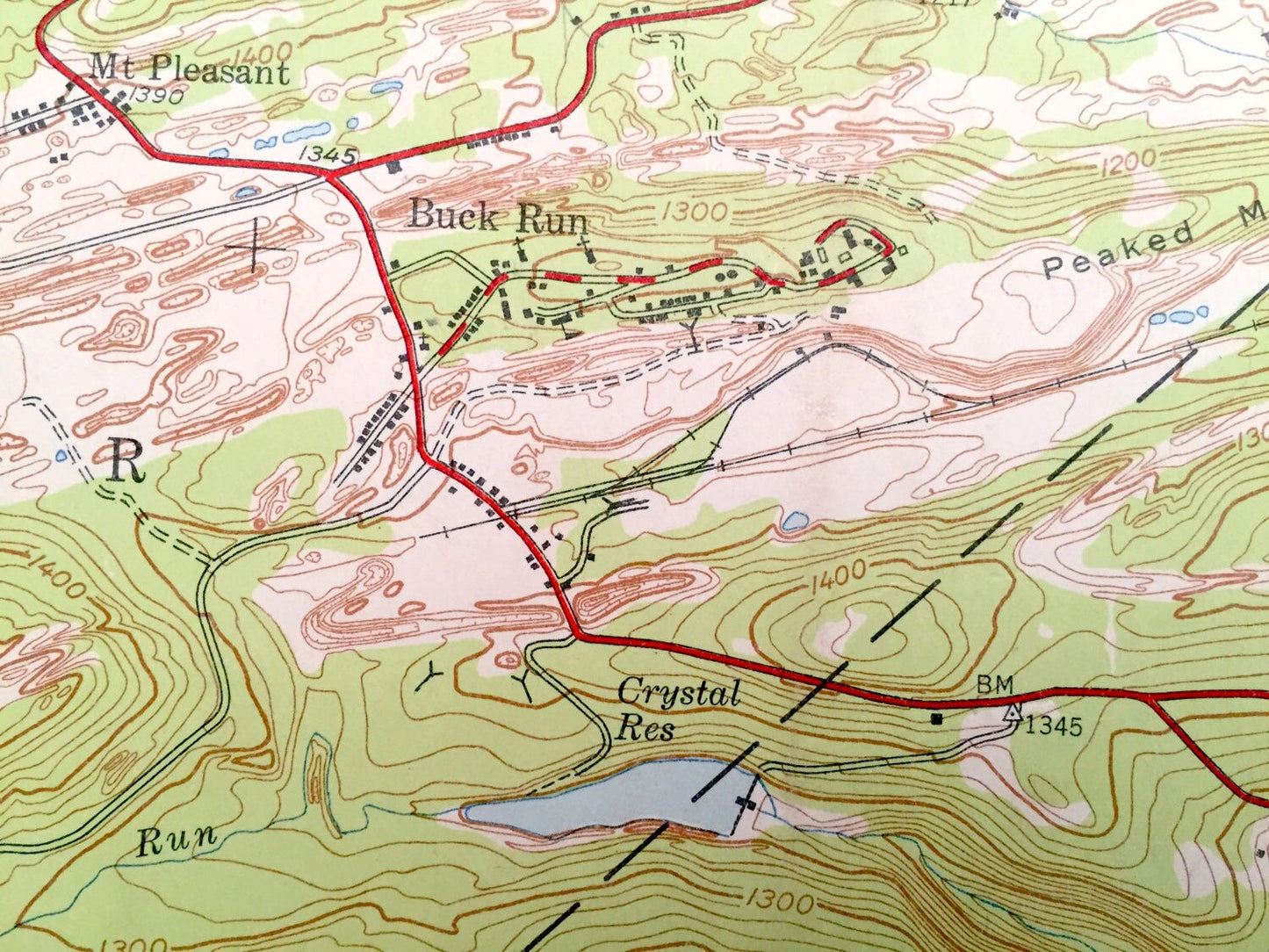 Antique Minersville, Pennsylvania 1955 US Geological Survey Topographic Map – Reilly, Newtown, Branch Dale, Foster, Cass Butler Llewellyn PA