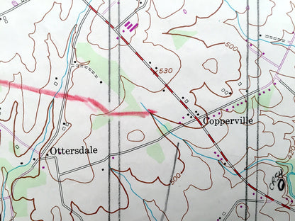 Antique Taneytown, Maryland & Mount Joy, Pennsylvania 1953 US Geological Survey Topographic Map – Stumptown, Germany, Galt, Longville,Harney