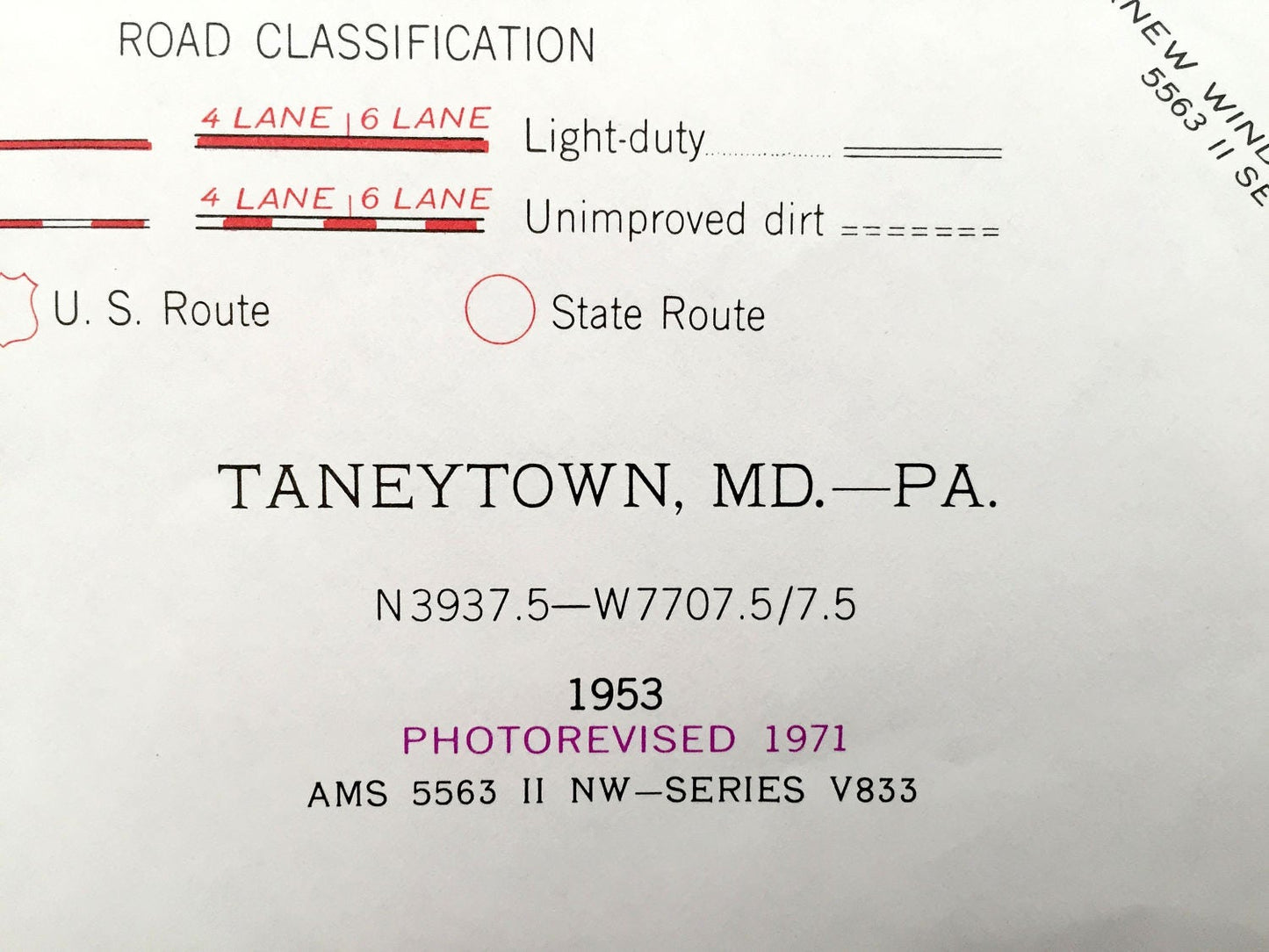 Antique Taneytown, Maryland 1953 US Geological Survey Topographic Map – Stumptown, Germany, Galt, Longville, Harney, Mount Joy, Pennsylvania