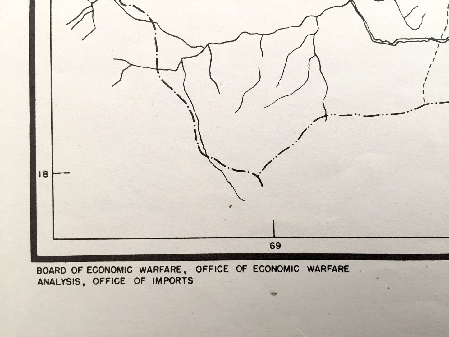 Antique Cinchona, Bolivia 1942 US Board of Economic Warfare Map – Lake Titicaca, La Paz, Corocoro, Achacachi, Acosta