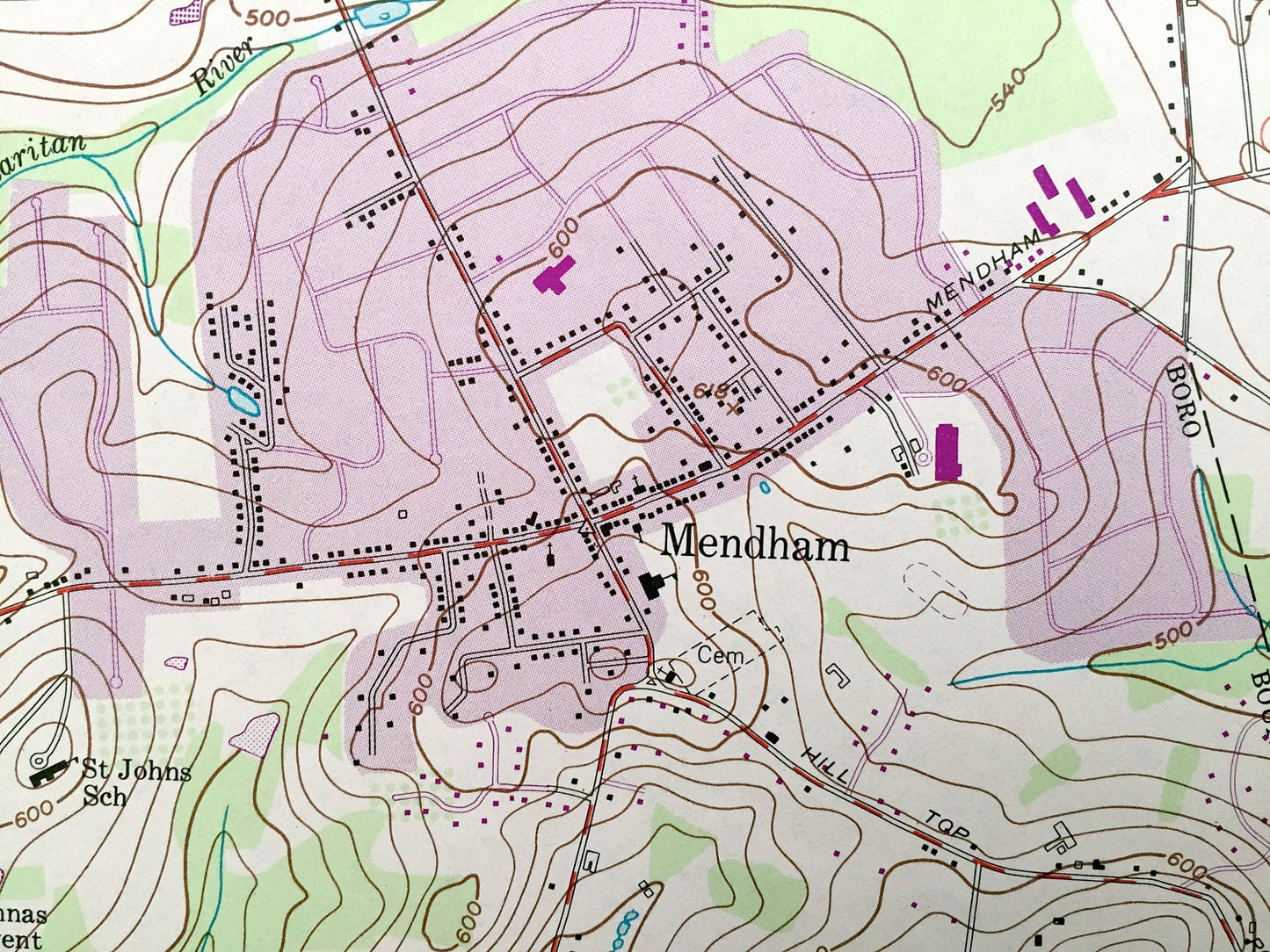 Antique Mendham, New Jersey 1954 US Geological Survey Topographic Map – Randolph, Harding, Morris, Denville, Mine Hill, Mount Freedom, NJ