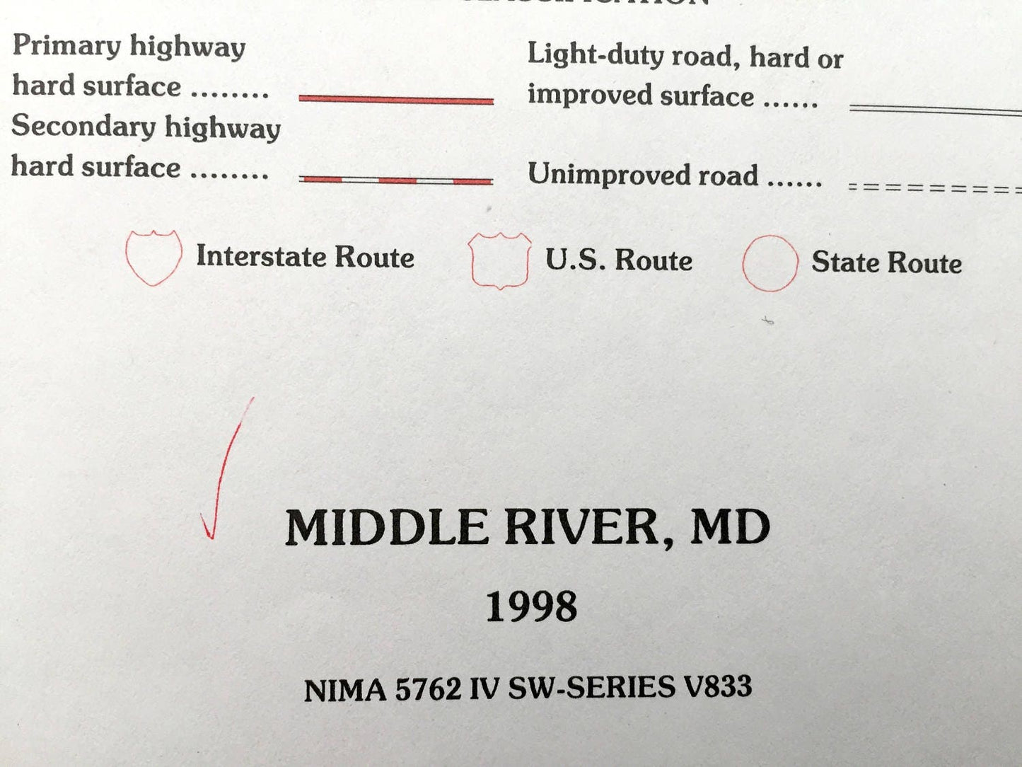 Antique Middle River, Maryland 1998 US Geological Survey Topographic Map – Patapsco, Back River Neck, Stemmers Run, Middleborough, MD