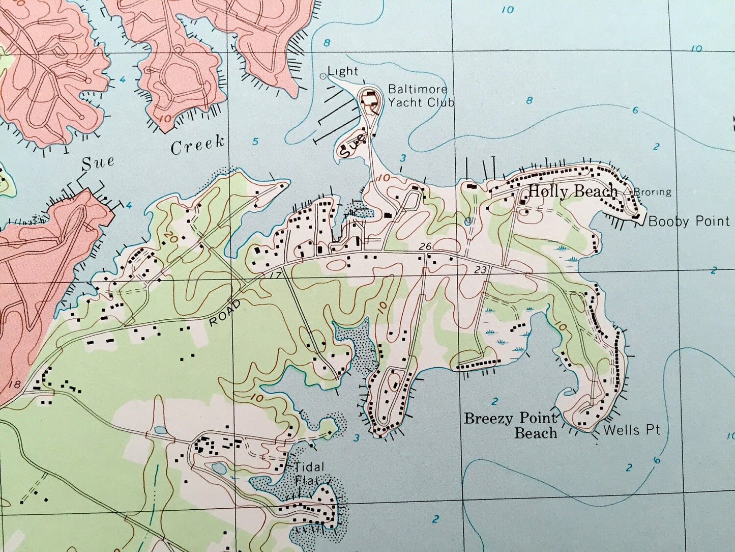 Antique Middle River, Maryland 1998 US Geological Survey Topographic Map – Patapsco, Back River Neck, Stemmers Run, Middleborough, MD