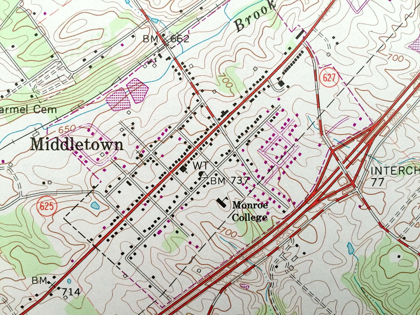 Antique Middletown, Virginia 1966 US Geological Survey Topographic Map – Marlboro, Lebanon Church, Wheatfield, Clary, Reliance, Oranda, VA