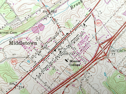 Antique Middletown, Virginia 1966 US Geological Survey Topographic Map – Marlboro, Lebanon Church, Wheatfield, Clary, Reliance, Oranda, VA