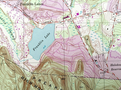 Antique Paterson, New Jersey 1995 US Geological Survey Topographic Map – Wayne, Little Falls, Hawthorne, Fair Lawn, Ridgewood, Clifton, NJ