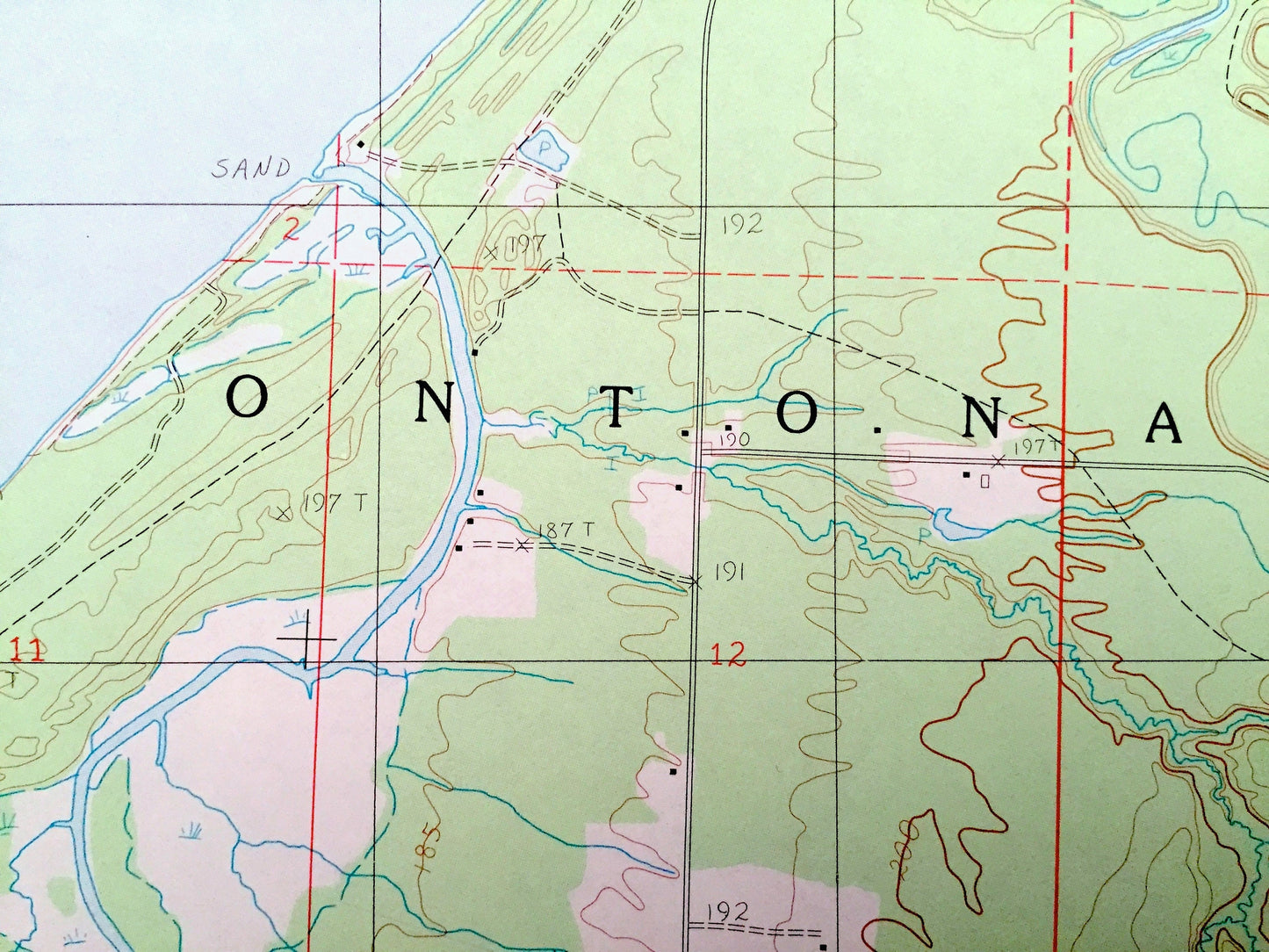 Antique Tenmile Point, Michigan, 1982 US Geological Survey Topographic Map – Ontonagon, Lake Superior, West Sleeping River, Tenmile Bay, MI