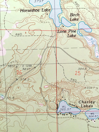 Antique Green Hills, Michigan 1986 US Geological Survey Topographic Map – Escanaba River State Forest, Tilden, Marquette County, Drake Lake