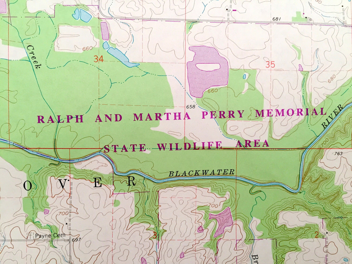 Antique Concordia, Missouri 1962 US Geological Survey Topographic Map – Freedom, Grover, Lafayette, Johnson County, Ralph Martha Perry MO