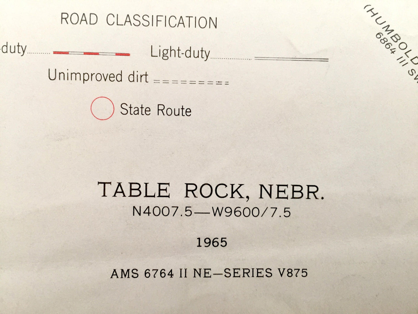 Antique Table Rock, Nebraska 1965 US Geological Survey Topographic Map – Sheridan, Humboldt, Franklin, Clear Creek, Pawnee, Richardson